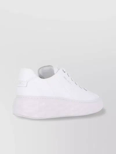 Jimmy Choo Low Top Sneakers With Textured Sole In White