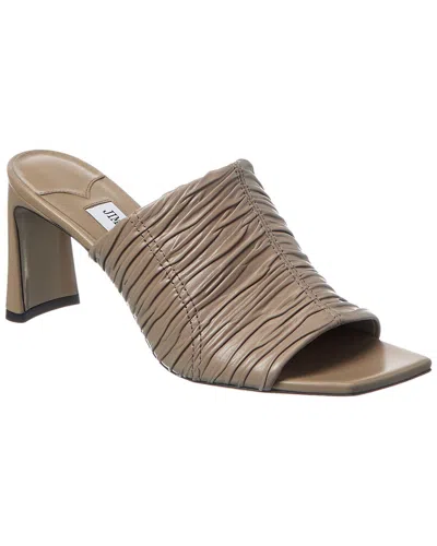 Jimmy Choo Lua 75 Leather Sandal In Brown