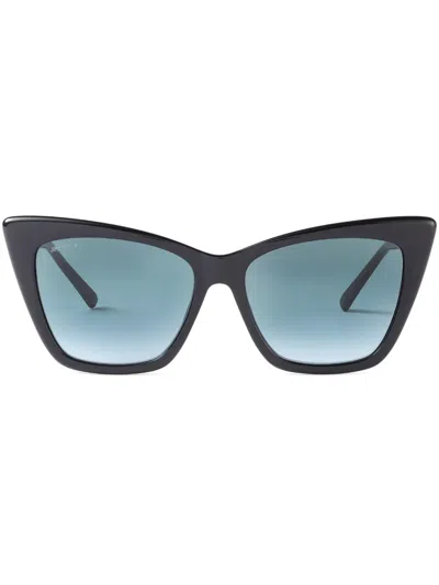 Jimmy Choo Womens E9o Dark Grey Shaded Lucine Cats Eye Acetate Sunglasses