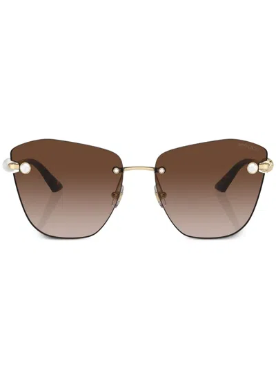 Jimmy Choo 59mm Gradient Butterfly Sunglasses In Orange