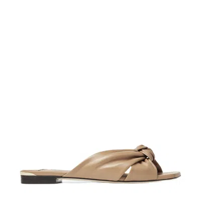 Jimmy Choo Luxurious Ballet Flats In Biscuit In Beige