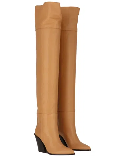 Jimmy Choo Maceo 85 Leather Over-the-knee Boot