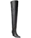 Jimmy Choo Maceo 85 Leather Over-the-knee Boot In Black