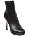Jimmy Choo Maggie 115 Leather Bootie In Black