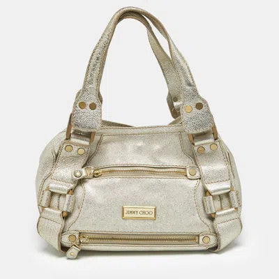 Pre-owned Jimmy Choo Mahala Gold Leather Bag