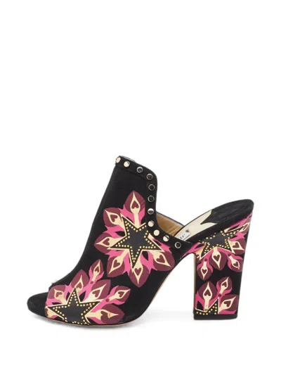 Pre-owned Jimmy Choo Mahi Leather Heeled Mules In Black