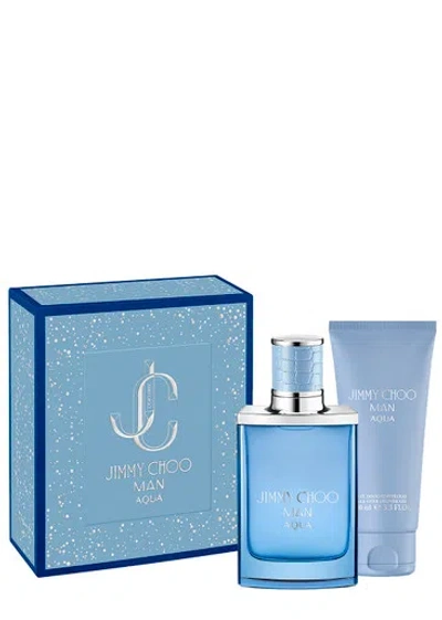 Jimmy Choo Man Aqua Eau De Toilette Gift Set 50ml In White