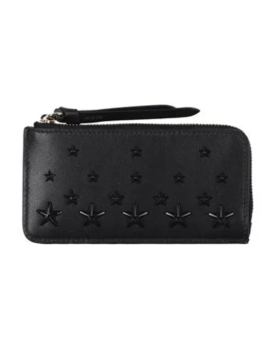 Jimmy Choo Man Coin Purse Black Size - Leather