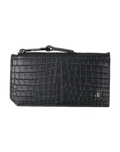 Jimmy Choo Man Coin Purse Black Size - Leather