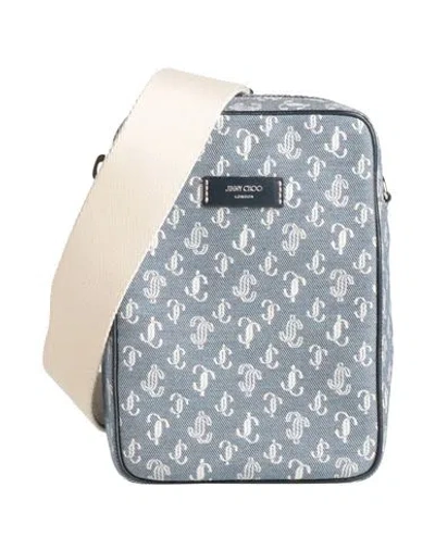 Jimmy Choo Man Cross-body Bag Blue Size - Textile Fibers