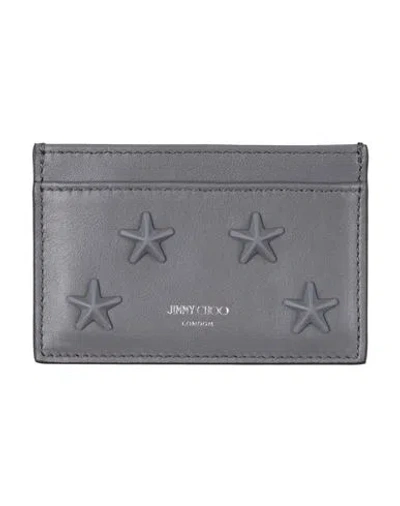Jimmy Choo Man Document Holder Grey Size - Calfskin In Gray