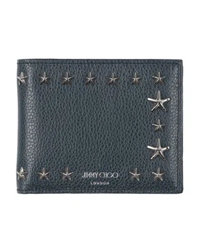 Jimmy Choo Man Wallet Midnight Blue Size - Calfskin