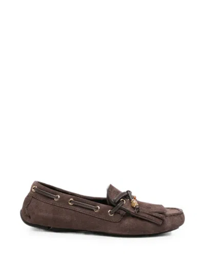 Jimmy Choo Manon F Fringe-detail Loafers In Brown