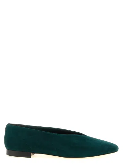 Jimmy Choo Margot Suede Ballet Flats In Green