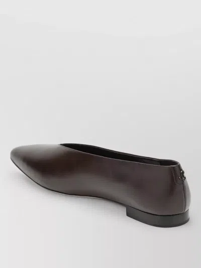 Jimmy Choo Margot Flat Ballerina Shoes Pointed Toe In Black