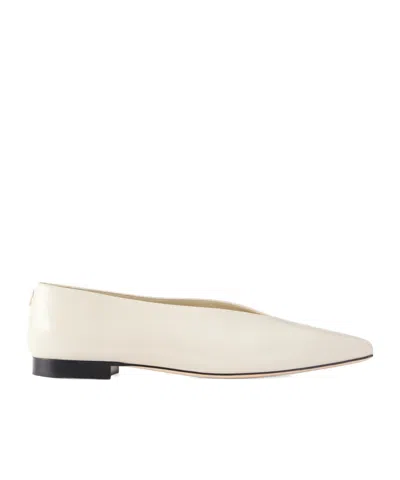Jimmy Choo Margot Leather Ballet Flats In Neutral