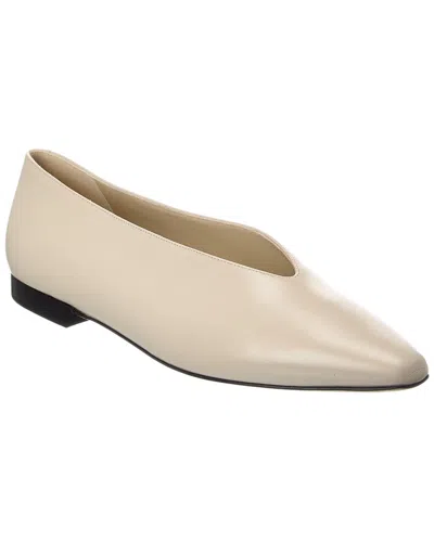 Jimmy Choo Margot Leather Flat In White