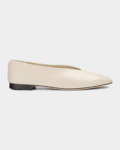 Jimmy Choo Margot Shiny Leather Ballet Flats In Multi