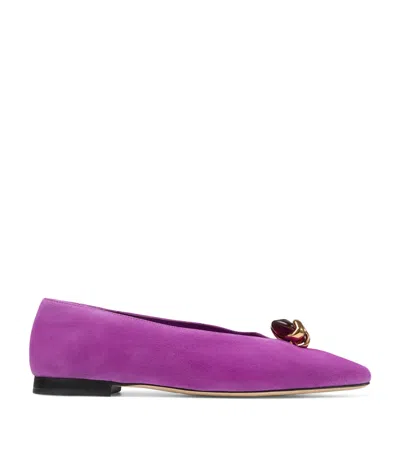 Jimmy Choo Margot Suede Ballet Flats In Multi