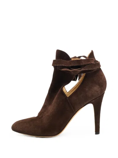 Pre-owned Jimmy Choo Marina Ankle Boots In Brown