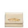Jimmy Choo Marinda Diamond-chain Leather Wallet In Gold Tone