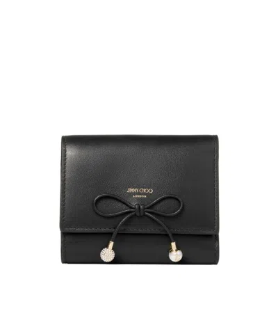 Jimmy Choo Marinda Leather Wallet In Black