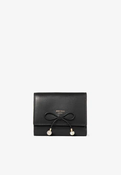 Jimmy Choo Marinda Leather Wallet In Black