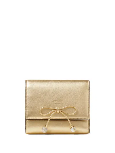 Jimmy Choo Marinda Leather Wallet In Yellow