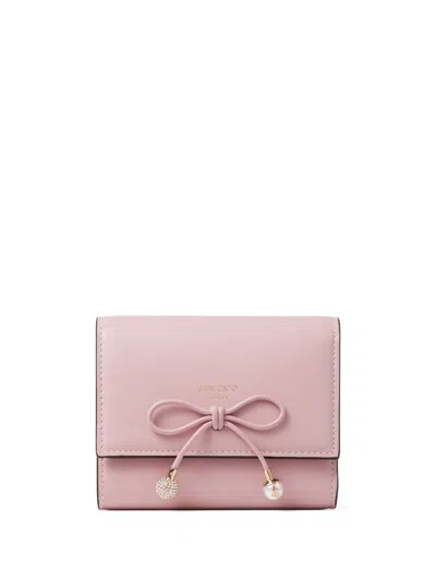Jimmy Choo Marinda Leather Wallet In Pink