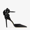 Jimmy Choo Marja 100 Pumps Decorative Bow Glossy In Black