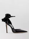 Jimmy Choo Marja 100 Pumps Decorative Bow Glossy In Black