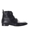 Jimmy Choo Marlin Snake Print Ankle Boots In Black Leather In Black