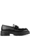 Jimmy Choo 'chunky Sole Diamond Marlow' Loafers In ブラック