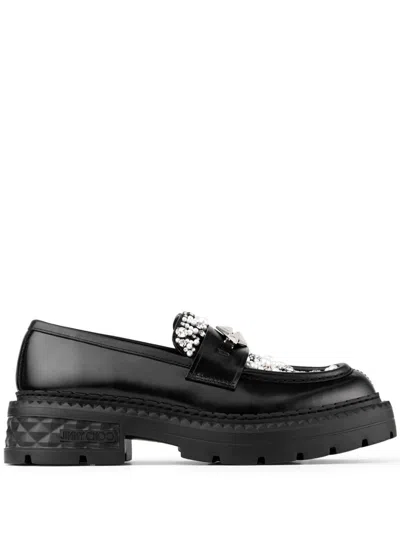 JIMMY CHOO MARLOW DIAMOND LOAFERS