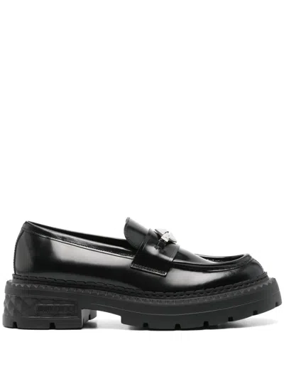 Jimmy Choo Marlow Leather Loafers In In Black