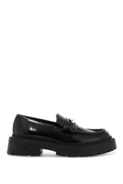 Jimmy Choo Marlow Leather Loafers In In Nero