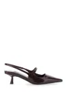 Jimmy Choo Didi 45 Slingback In Brushed Leather In Burgundy