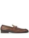Jimmy Choo Marti Reverse Leather Loafers In Brown