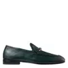 Jimmy Choo Marti Reverse Leather Loafers In Green