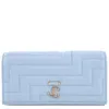 Jimmy Choo Martina Jc Emblem Nappa Leather Continental Wallet In Blue