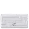 Jimmy Choo Martina Jc Emblem Nappa Leather Continental Wallet In Grey