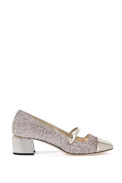 Jimmy Choo Embellished Leather Elisa 45 Pumps In Neutral