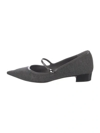 Pre-owned Jimmy Choo Mary Jane Flats In Black