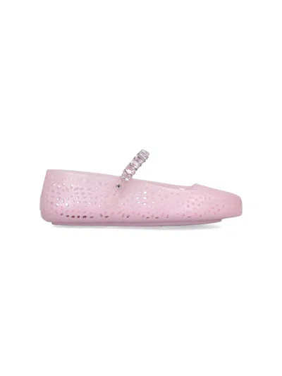 JIMMY CHOO MARY JANE JELLY BALLET FLATS