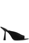 Jimmy Choo Maryanne 100 Glittered Mules In Black
