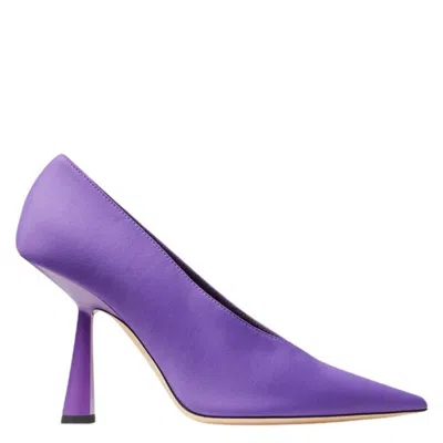 Jimmy Choo Maryanne 100 Lycra Pointed-toe Pumps In Purple
