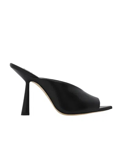 Jimmy Choo Maryanne 100mm Leather Mules In Black