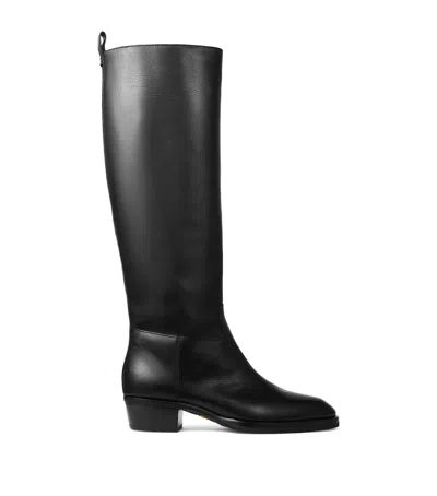 Jimmy Choo Mave 45 Leather Knee-high Boots In Black