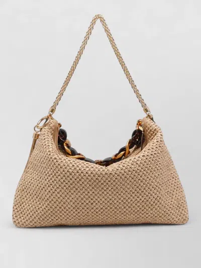 Jimmy Choo Maxi Callie Shoulder Bag Tassel Chain