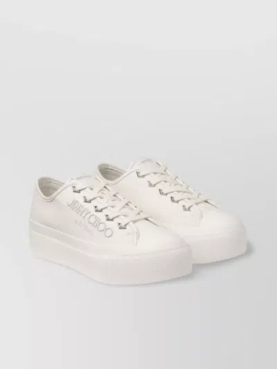 Jimmy Choo Maxi Platform Sneakers Canvas Palma